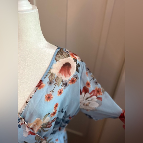 Sheer cover up with a floral print,  XL, NWOT - Picture 5 of 10